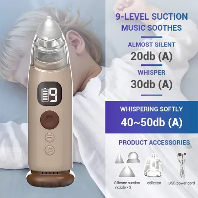 Baby Nasal Aspirator Rechargeable Baby Nasal Cleaner Electric Nasal Suction Cleaner
