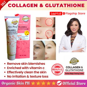 Collagen with Glutathione peeling cream used to clean and brighten the face whitening and moisturizing skin care 100g