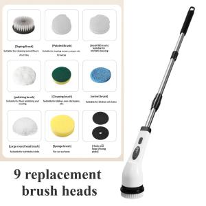 10 IN 1 Electric Brush Cleaner for Bathroom Automatic Toilet Brush Cleaning Electric Scrubber Rotating Brush