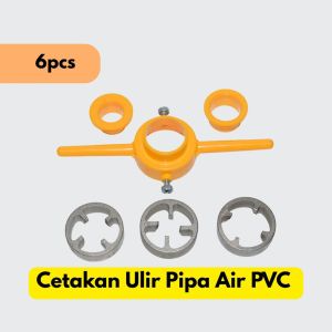 6pcs Cetakan Ulir Pipa Air PVC BR145 Selongsong Berulir Alat Pembuat Cetakan Ulir Drat Plastik