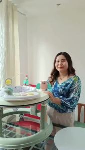 Beige รถหัดเดิน 3 in 1 รถหัดเดินเด็ก baby walker Foldable มีเพลงมีไฟ ปรับได้ถึง 3 ระดับ รถวงกลมเด็ก ขาโก่ง