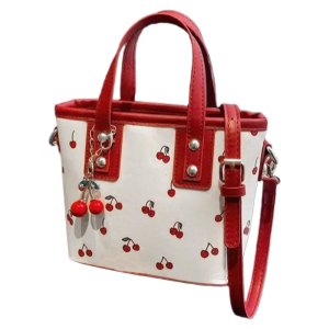 Women Bag Cherry Crossbody Bag Simple Shoulder Bag Handbag Bucket Bag Aesthetic Messenger Bag for Everyday