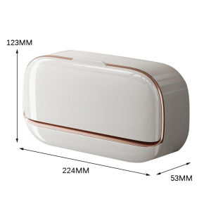 Luxury Soap Box No Drill Wall Mounted Soap Holder Organizer with Drainage Bathroom Accessories