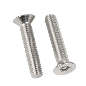 304 Stainless Steel Six-Lobe Torx Flat Countersunk Head with Column Pin Tamper Proof Security Anti-theft Screws Bolts M3 M4 M5 M6