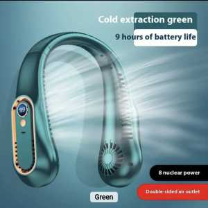 Neck Fan CN33 Outdoor Mini Air Cooler Hanging Neck Digital Display Ventilated Blaneless Neck Belt Fan Portable USB Charging Fan