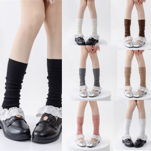 Cô Gái Lolitas Đan tất dài Ruffle Flared Làm ấm chân Harajuku Bootie Vớ Mùa Xuân Mùa Hè Ấm Áp Mắt Cá Chân Vớ cổ cao