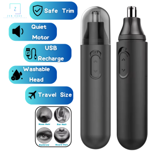 【Rechargeable Nose Hair Trimmer 】for Men | Quiet Operation Gentle Blade Compact Design Easy to Clean