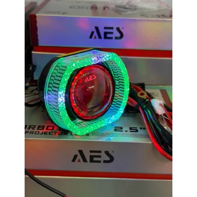 LAMPU BILED AES TURBO V1 EXPERIENCE 25 IN SET SHROUD CRYSTAL AKRILIK FULL RGB + RELAY