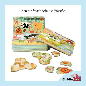 [CLEARANCE] Round Animals Matching Puzzle for Kids Educational Toys