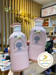 Cặp dầu x3 lần Biotin Collagen Essence Pink (màu hồng) hương nước hoa siêu mượt 1000ml