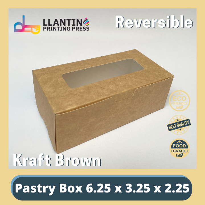 20 pcs Pastry Box/Cupcake Box/ Loaf Box 6.25x3.25x2.25" Reversible