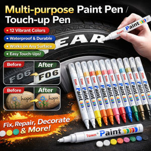 Paint Marker Pen Durable White Paint Pen Non-Fading Tire Marker for Smooth Surfaces