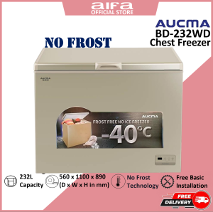 Aucma Commercial Chest Freezer No Frost 182L / 232L / 372L Capacity Top Opening Door - BD-182WD / BD-232WD / BD-372WD