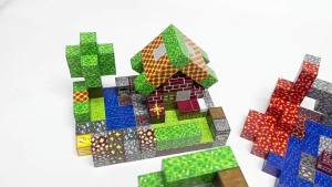 Skibidi Toilet minecraft Ninjago toys MC My Magnetic World Game Merchandise 114pcs Magnetic Building Block Set Toy 2.3cm Free Doll