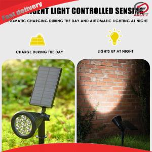 18LED Waterproof Solar Powered Lights Solar Garden Spot Lights Solar Landscape Spotlights for Pathway Walkway Patio Yard
