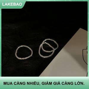 【LAKEBAO】 Chic tối giản màu bạc sáng bóng nhẫn cho phụ nữ có thể điều chỉnh vòng cá tính thời trang mỹ trang sức Wedding party Quà Tặng