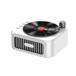 CHAMPIONBABY HiFi Sound Vinyl Record Player Rich Bass Waterproof Portable Speaker Vintage Style USB Interface Mini Wireless Bluetooth Speaker Outdoor Use