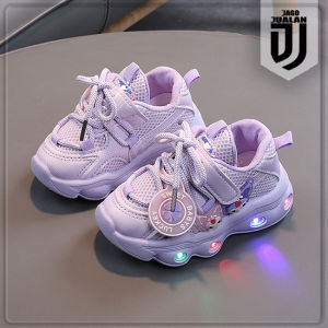 Sepatu Sneakers SWEET BABYS Lampu LED Anak Usia 1 2 3 4 5 6 Tahun / Sepatu Kets Tali Perekat Anak Perempuan Fashion Karakter KUROMI / Sepatu MENYALA Anak Cewek Motif Kartun Lucu / Sepatu Anak Casual Wanita Sol Menyala / Sepatu Running Anak LED Trendy
