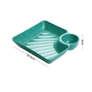 Dumpling Plate with Vinegar Dish Fries Snack Dessert Fruit Platter Sauce Plate Dumpling Dish Breakfast Plate