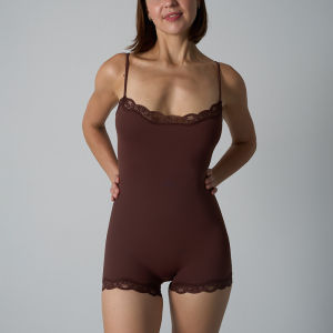 Women Lace Bodysuit Spaghetti Strap Inner Style Female One Pieces Jumpsuits Mujer Rompers S/M/L/XL