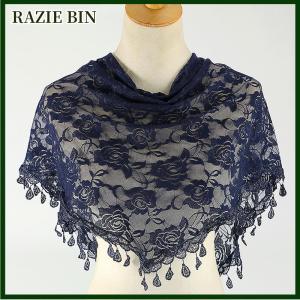 RAZIE BIN Triangle Veil Scarf Blended Jacquard Rose Shawls For Women Muslim Church Prayer Wedding Shawls Headband
