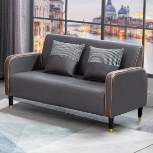 Nordic Technology Fabric Sofa Small Family Living Room Clothing Store Simple Double Three Seat Sofa Simple Online IUWM