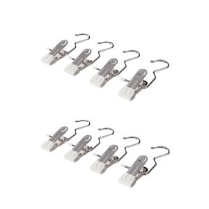 10pcs Gantungan Jemuran Mini Serbaguna Gantungan Jemuran Stainless Mini Serbaguna Hanger TopiKaos KakiHanduk Jepitan Baju Set /Box Jepitan Baju