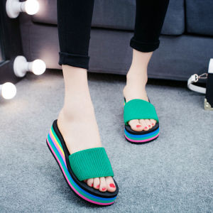 Free Shipping New Summer WomenS Sandals With Extra-High Soles Non-Slip Design And A One-Strap Style Perfect For Students To Wear Outdoors