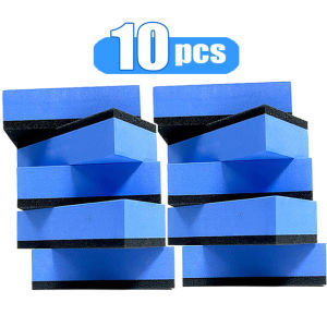 30pcs xe phủ gốm miếng mút thủy tinh Nano sáp Áo bọt biển màu xanh mềm hình chữ nhật cọ bọt biển dụng cụ vệ sinh xe hơi