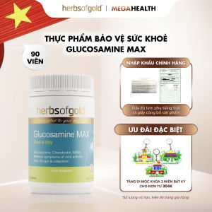Herbs of Gold Viên uống hỗ trợ Xương khớp Glucosamine Max 90 Viên Hỗ trợ Sức khỏe Xương Khớp Tăng Cường Năng Lượng