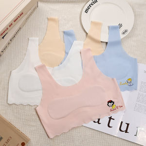 TUmama Đồ lót áo ống sợi vitcô không đường may bé gái tuổi dậy thì cốc khuôn siêu mỏng thoáng khí thoải mái thích hợp cho học sinh tiểu học từ 9-12 tuổi