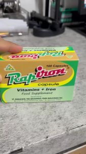 RAPIRON Capsule (Vitamins + Iron) Food Supplement FDA Approved BNDCORP