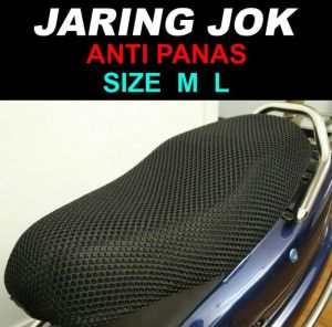 SARUNG JOK JARING MOTOR Universal Pelindung Panas Pada Jok Motor Dari Sinar Matahari - Warna Hitam-DIBA STORE