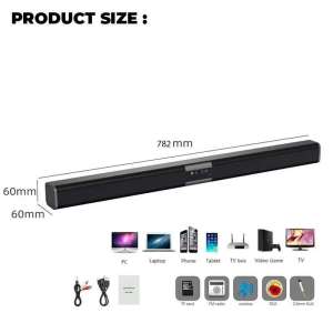 TVCON TV Speaker Wired Wireless Soundbar Bluetooth 5.2 30W MAX HIFI Supports USB and TF Card Subwoofer 3D Effect compatible AUX SPDIF Home Theater