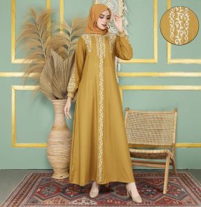 Gamis Modern Lebaran 2023 Madina Amora Dress Muslim Wanita Kekinian Viral Kondangan Mewah