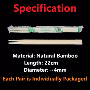 🇸🇬 Disposable Bamboo Chopsticks | One Time Use Wooden Chopstick Home Party Buffet BBQ Hawker Eateries Shop Cutleries