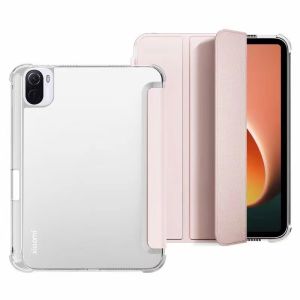 Infinix Xpad 11" 2024/ Xpad 20 2025 Flip Cover With Slot Pen Silikon Transparan Leather Trifold Magnetic Auto Lock