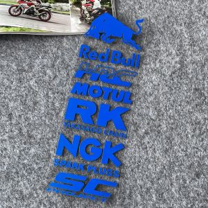 Reflective Motorcycle Sticker Laser Red Bull HR Motul RK NGK SC Waterproof Motorcycle Body Fender Tank Decals