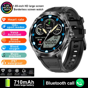 Smart Watch Men 1.85 Inch HD Bluetooth Call Sports Fitness Tracker Watch Heart Monitor 710mAh Smartwatch For Android IOS
