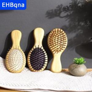 [COD] EHBqna SPORTS หวีผมขนาดเล็กเป็นมิตรต่อสิ่งแวดล้อมหวีไม้แบบพกพาถุงลมนิรภัยน่ารักป้องกันไฟฟ้าสถิตหวีนวดฟันหัวกลมแปรงผม