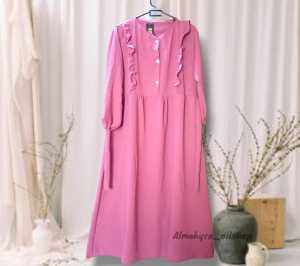 NABILA GAMIS KIDS USIA 1-12 TAHUN BAHAN CRINKLE AIRFLOW GAMIS ANAK PEREMPUAN LEBARAN 2025