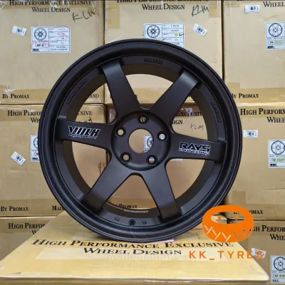 [1PC] PROMAX Sport Rim 17inch TE37 17x8JJ ET35 5H114.3 BR-DARK | Premium Alloy Wheel