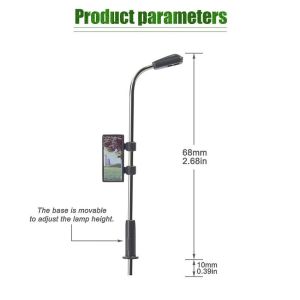 SUERTE Miniature Train LED Light Landscape Garden Lawn Street Railway Lamppost Model 3V Warm White