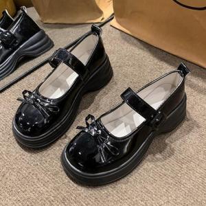 Womens French Lolita Thick Soled Sandals One Line Belt  Mary Jane Shoes Vintage British Style JK Shoes