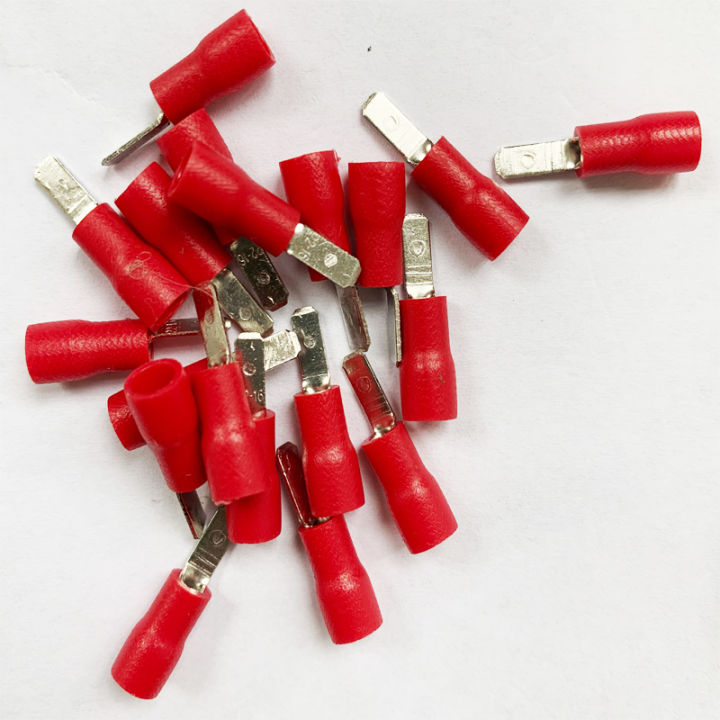 4.8mm Quetschkabelschuhe 50 Stück - Aderendhülsen Für Elektroarbeiten