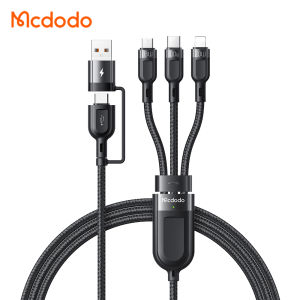 MCDODO "2 in 3 100W USB-A/C to Lightning+Micro+Type-C Super Fast Charging Data Cable 1.2m (PD SCP FCP VOOC QC2.0 QC3.0)"