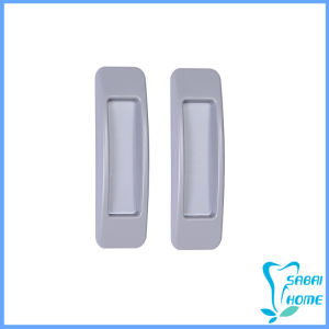 Easy มือจับประตู หน้าต่าง ไม่เจาะ แบบพลาสติกติดแผ่นกาว ขายเป็นคู่ Punch-Free doorknob