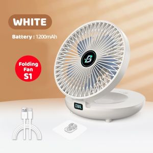 [SHIP 24HR] KONKA Rechargeable Fan Wall Mounting Fan Folding Fan Desktop Fan (7inch) USB Fan Kipas Mini USB Fan i Fan