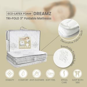 DREAMZ 3inch / 8cm Foldable Mattress Set Tri-fold Single Mattress