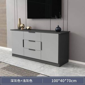LZ-Modern minimalist TV cabinet small household living room combination wall cabinet floor cabinet light luxury European style TV cabinet